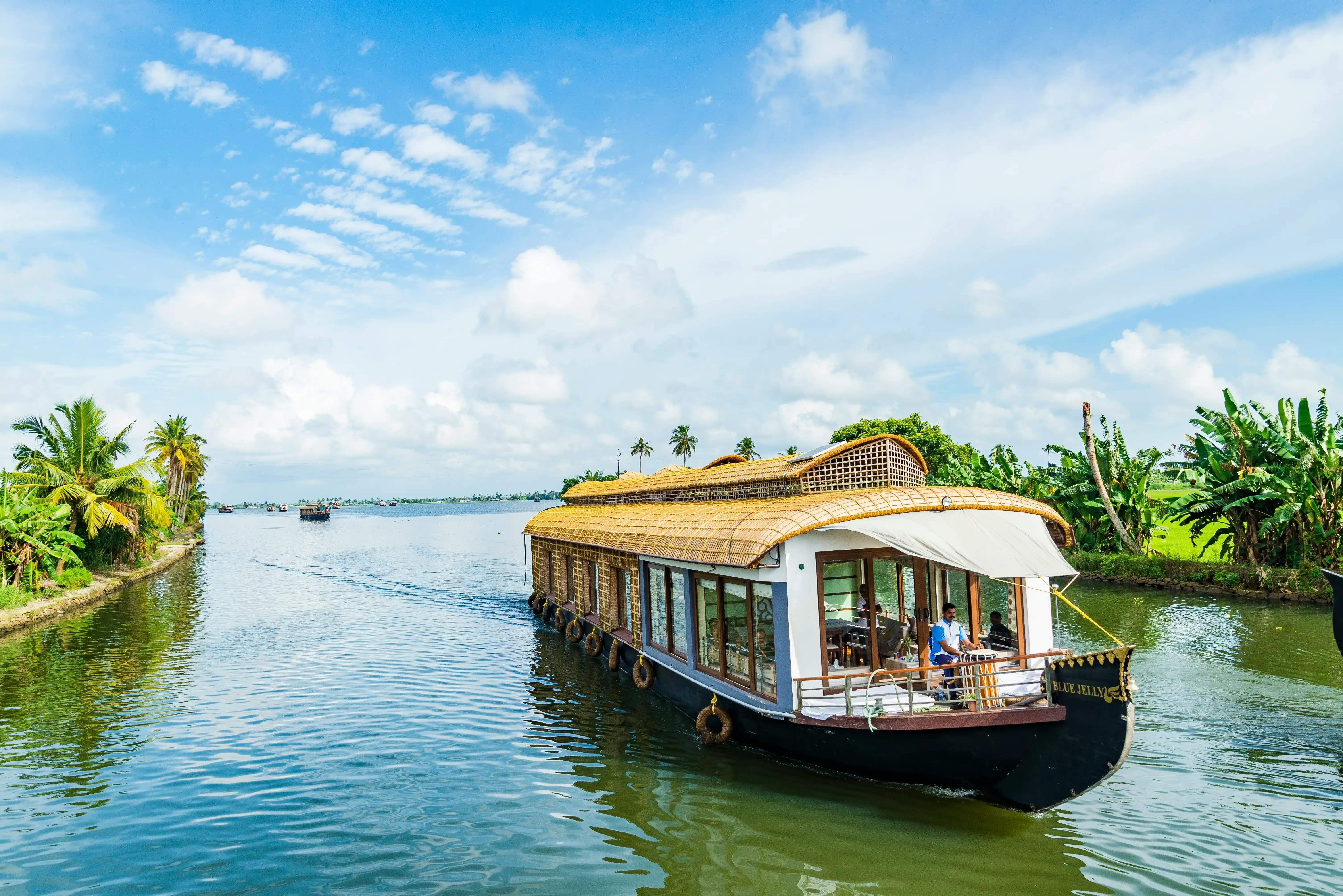 Kerala backwaters houseboat on the Alleppey canals