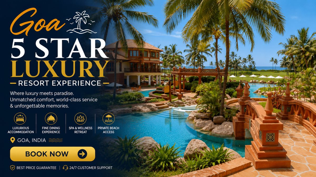 Goa 5 star luxury resort experience — luxurious accommodation, fine dining, spa and private beach access