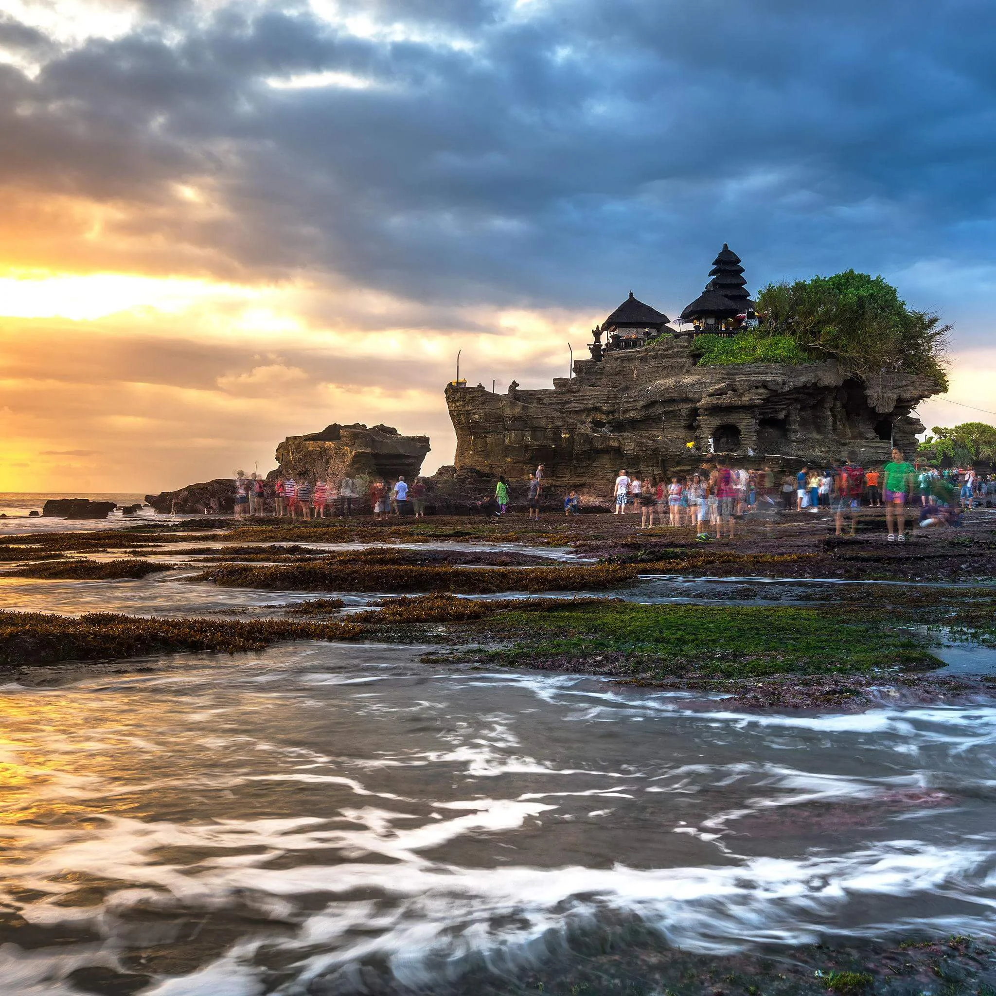 Tanah lot Hindu temple in Bali Indonesia